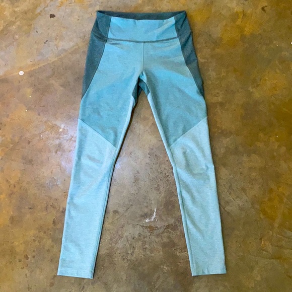 Outdoor voices OV green color block 7/8 leggings - Picture 1 of 5